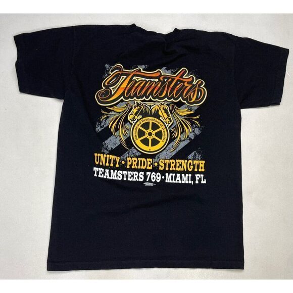 Teamster 769 Miami Florida Unity Pride Strength T-shirt Men Large Black - Picture 1 of 6